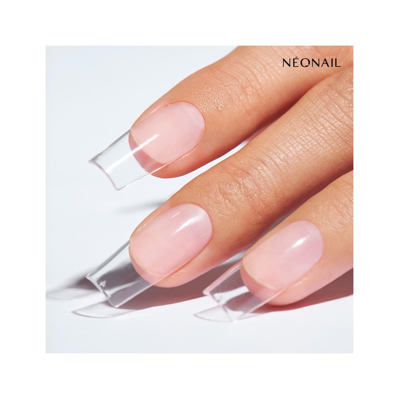 Tips Elastici per Allungamento Unghie Invisible Flexi Tips 02 Clear Square